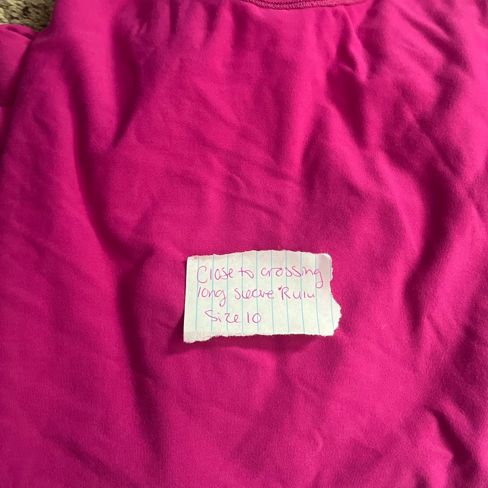 Lululemon pink long sleeve